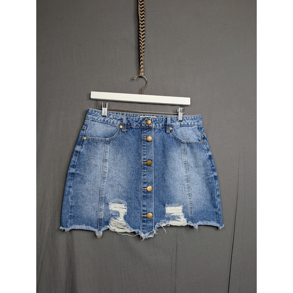 American Bazi Women's Skirt Front Buttons Size Large